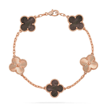 [LUCKY LOVE] CLOVER 5 MOTIF GRAY MOP BRACELET COLLECTION