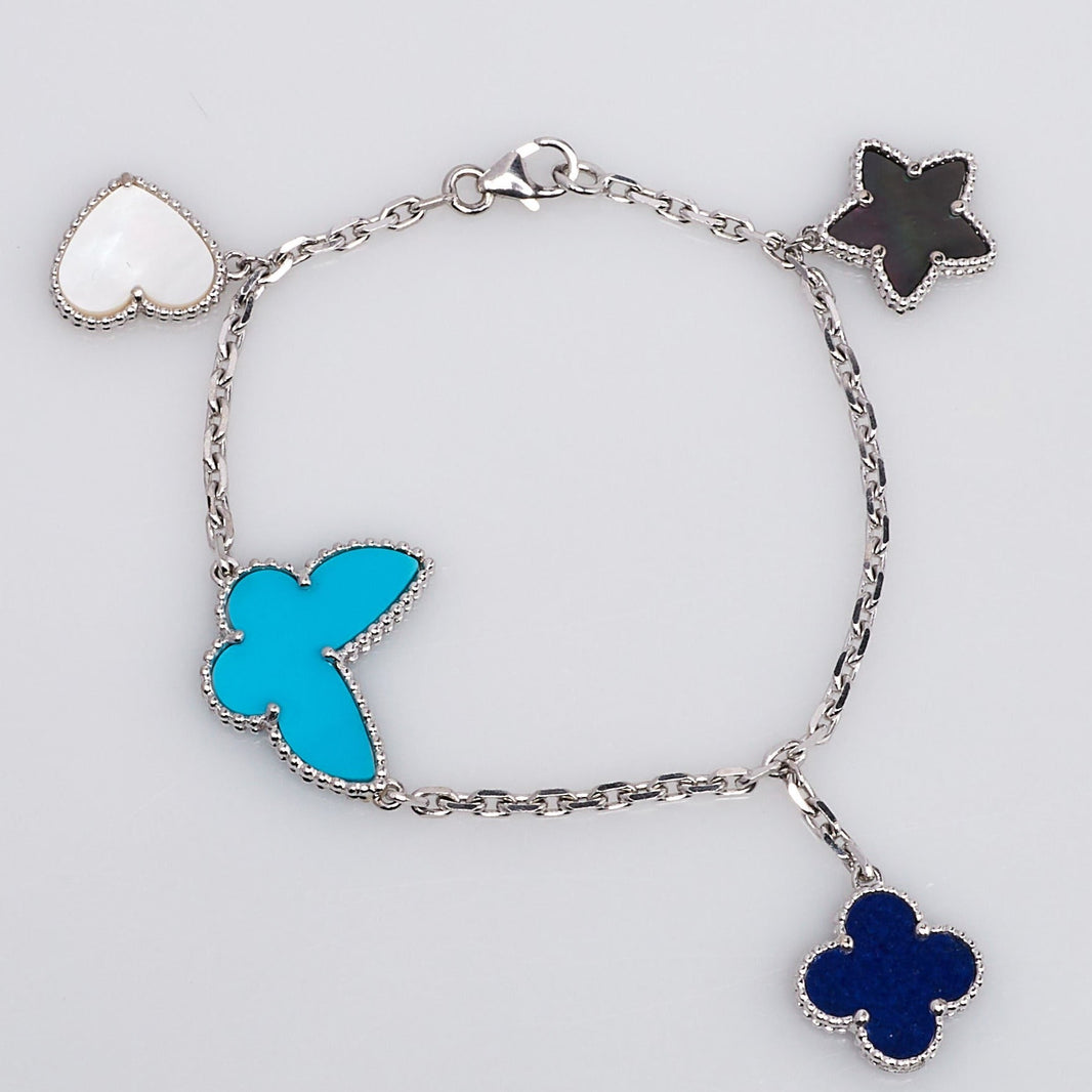 [LUCKY LOVE]LUCKY SPRING SILVER BRACELET 4 MOTIF