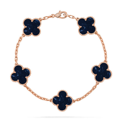 [LUCKY LOVE]CLOVER 5 MOTIF PIETERSITE BRACELET COLLECTION