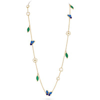 [LUCKY LOVE]LUCKY SPRING BUTTERFLY 15 FLOWER NECKLACE