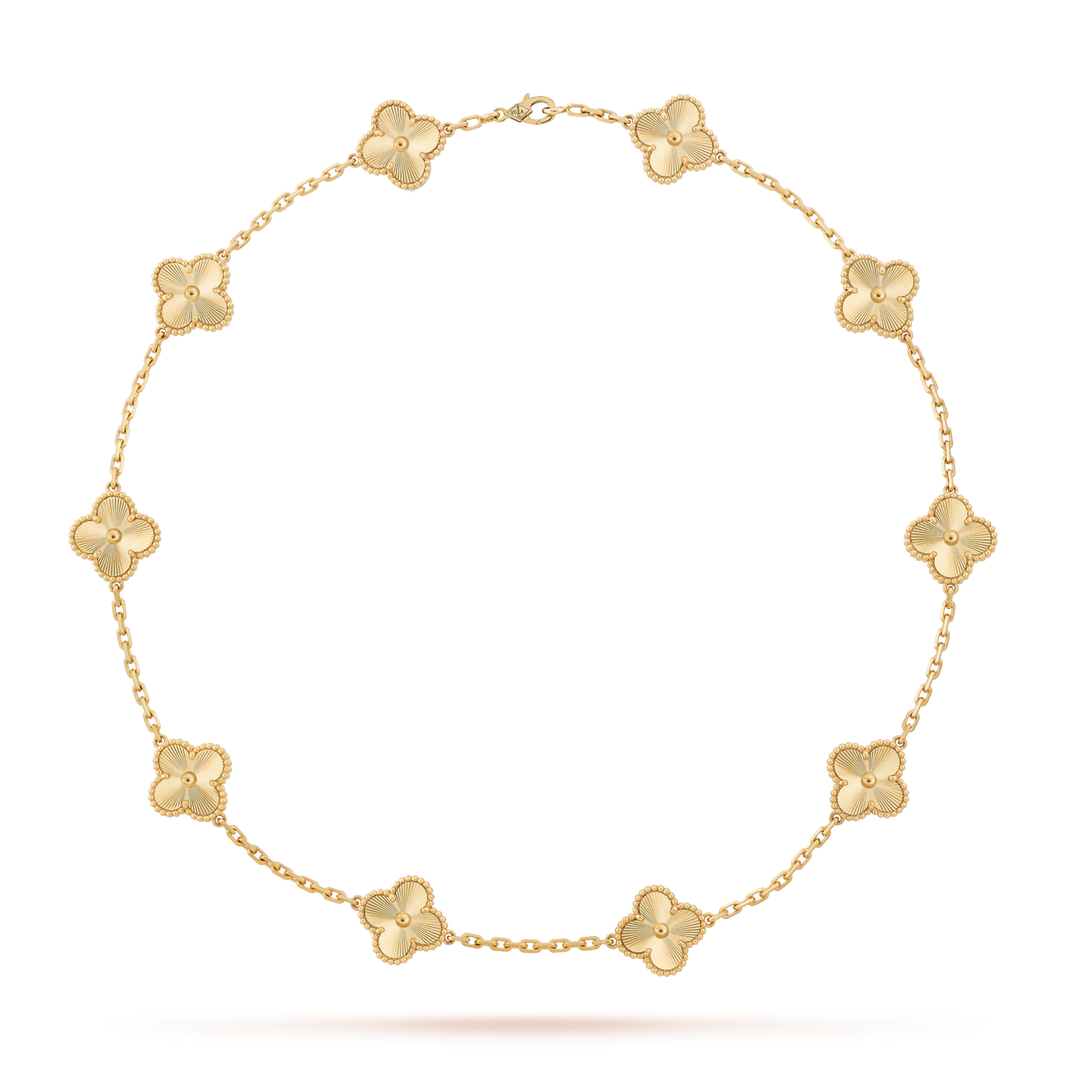 [LUCKY LOVE]CLOVER 10 MOTIFS LASER NECKLACE