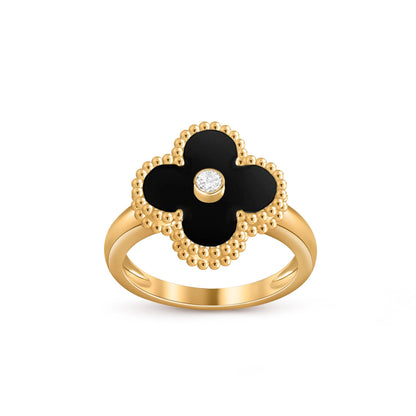 [LUCKY LOVE]CLOVER DIAMOND RING GOLD COLLECTION