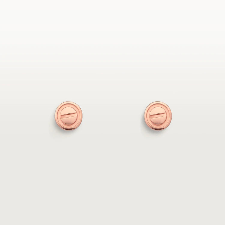 [LUCKY LOVE]LOVE EARRINGS PINK GOLD 10MM