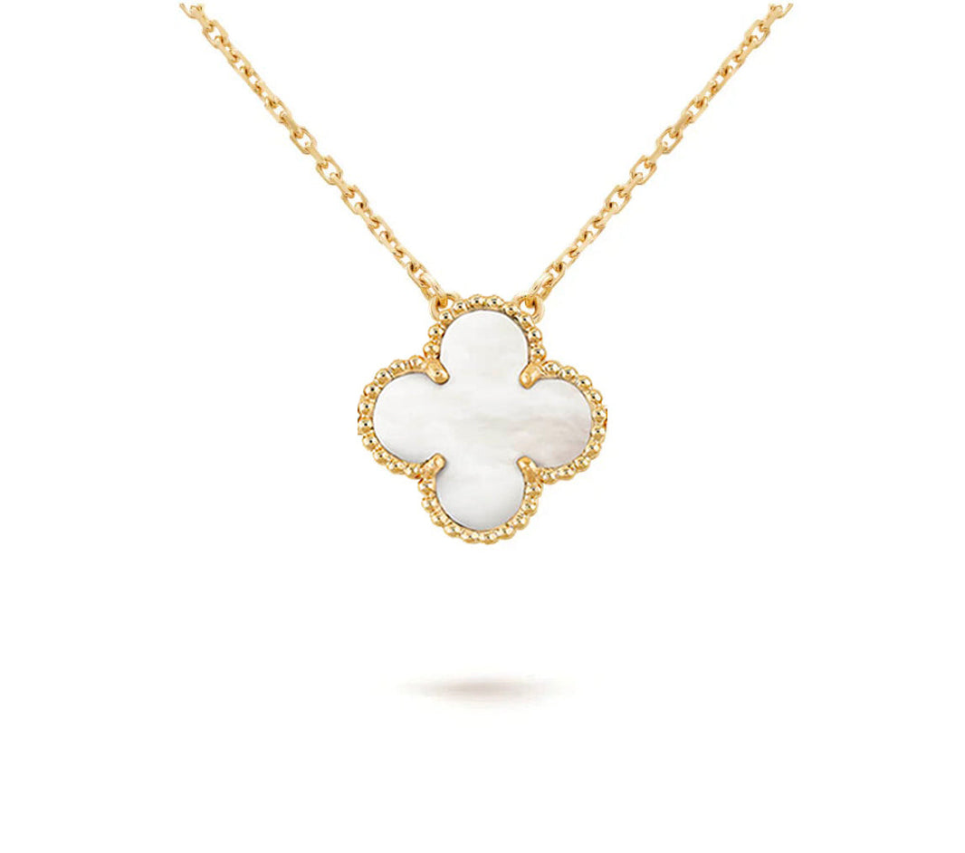 [LUCKY LOVE]CLOVER 15MM SINGLE FLOWER NECKLACE COLLECTION