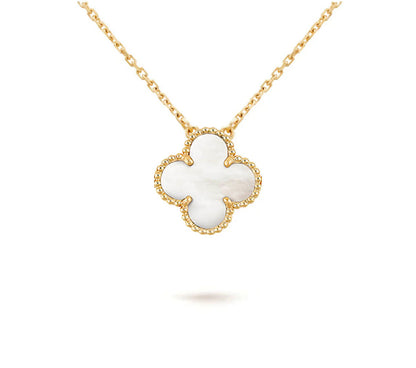[LUCKY LOVE]CLOVER 15MM SINGLE FLOWER NECKLACE COLLECTION