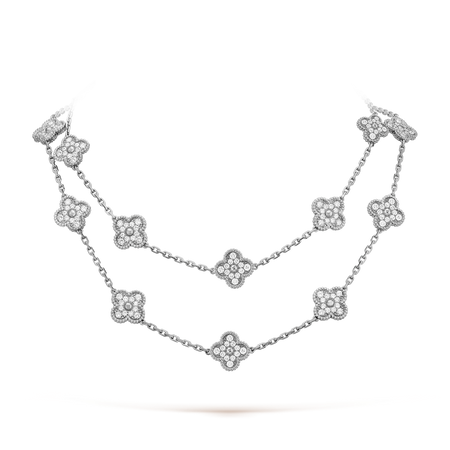[LUCKY LOVE]CLOVER 20 MOTIFS DIAMOND SILVER