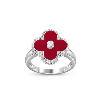 [LUCKY LOVE]CLOVER SILVER DIOMND RING COLLECTION