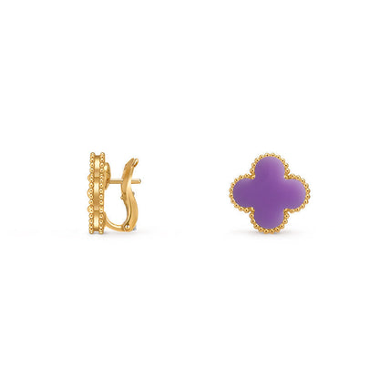 [LUCKY LOVE]CLOVER 15MM MOP EARRINGS COLLECTION