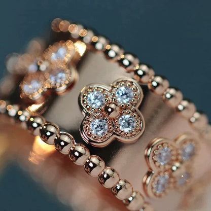 [LUCKY LOVE]CLOVER KALEIDOSCOPE RING 10MM
