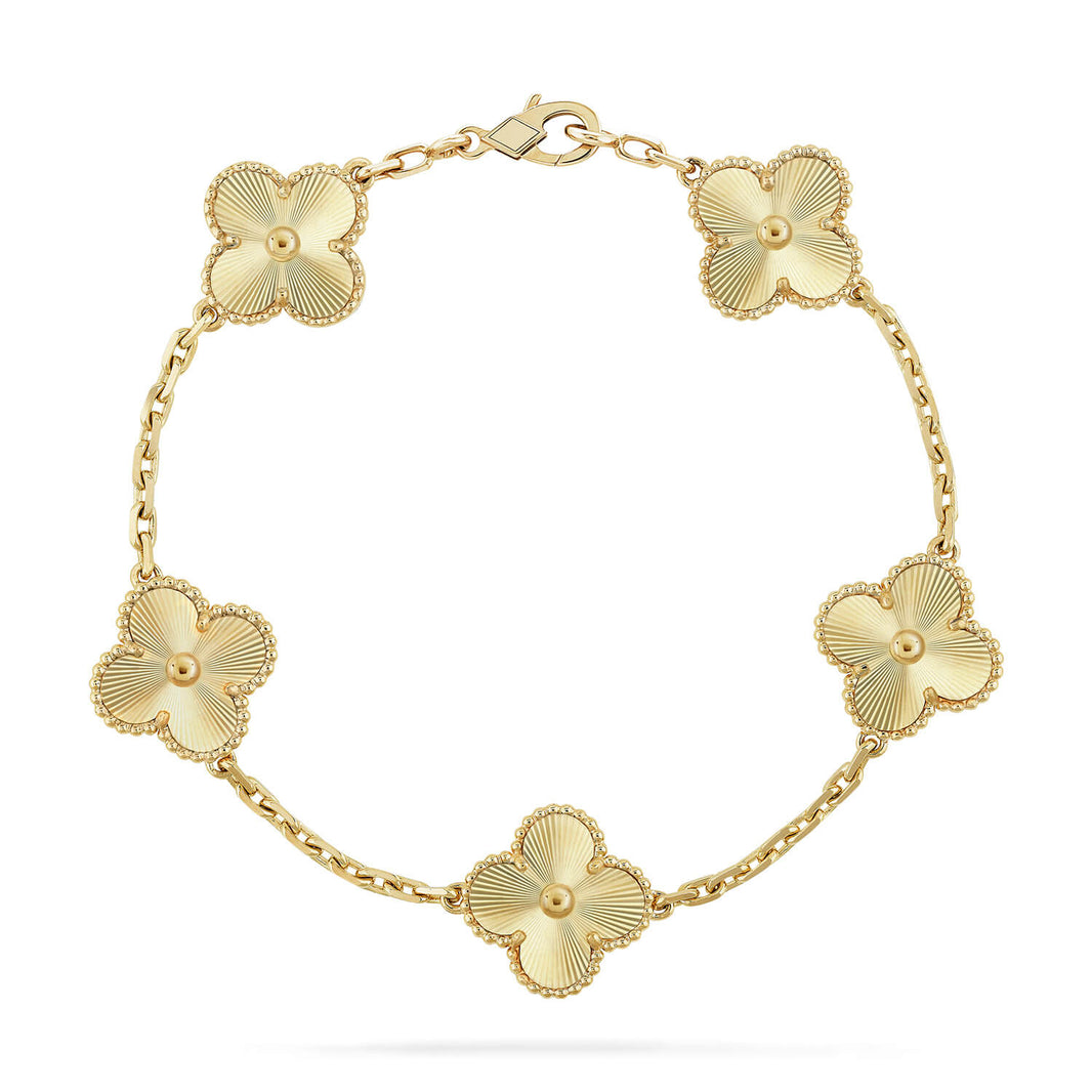 [LUCKY LOVE] CLOVER 5 MOTIF LASER BRACELET COLLECTION
