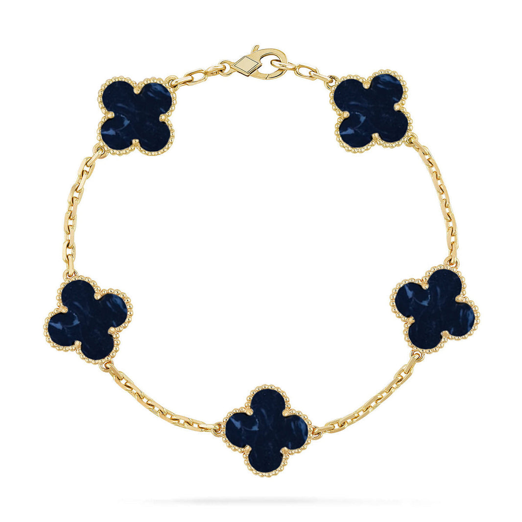 [LUCKY LOVE]CLOVER 5 MOTIF PIETERSITE BRACELET COLLECTION