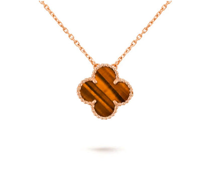 [LUCKY LOVE]CLOVER 15MM SINGLE FLOWER NECKLACE COLLECTION