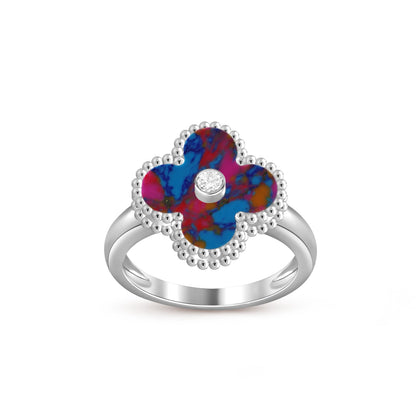 [LUCKY LOVE]CLOVER SILVER DIOMND RING COLLECTION