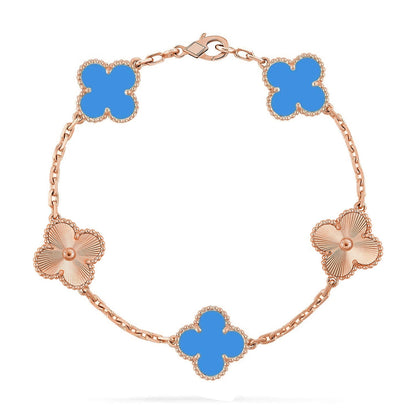 [LUCKY LOVE]CLOVER LASER ROSE GOLD BRACELET COLLECTION,5 MOTIFS