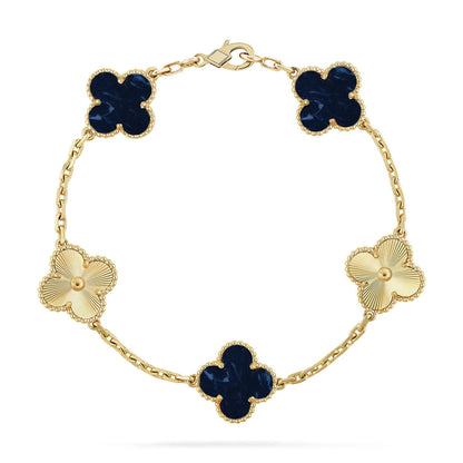 [LUCKY LOVE]CLOVER 5 MOTIF PIETERSITE BRACELET COLLECTION