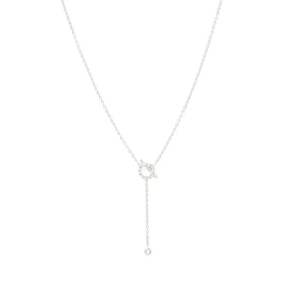 [LUCKY LOVE]FINESSE SILVER DIAMOND NECKLACE