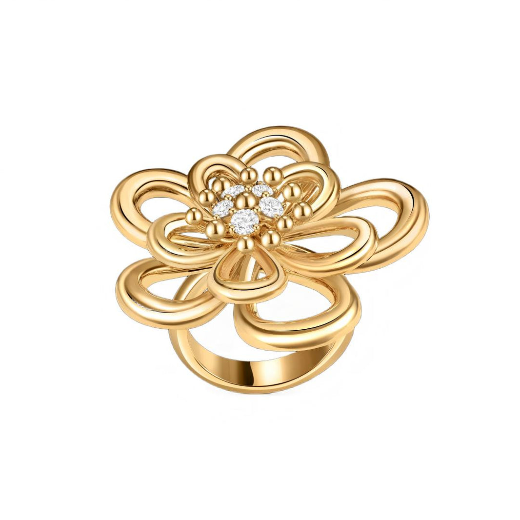 [LUCKY LOVE] FLOWERLACE RING 5 DIAMONDS