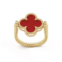 [LUCKY LOVE]CLOVER RIVERSIBLE RING GOLD COLLECTION