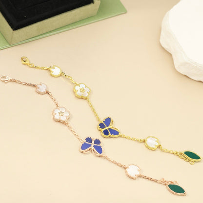 [LUCKY LOVE]LUCKY SPRING BUTTERFLY 5 MOTIF BRACELET