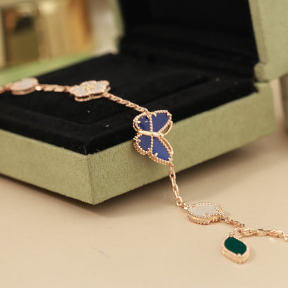[LUCKY LOVE]LUCKY SPRING BUTTERFLY 5 MOTIF BRACELET