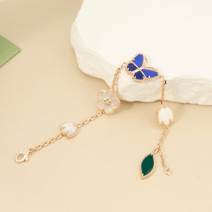[LUCKY LOVE]LUCKY SPRING BUTTERFLY 5 MOTIF BRACELET