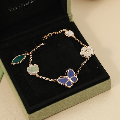 [LUCKY LOVE]LUCKY SPRING BUTTERFLY 5 MOTIF BRACELET