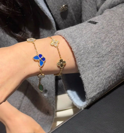 [LUCKY LOVE]LUCKY SPRING BUTTERFLY 5 MOTIF BRACELET