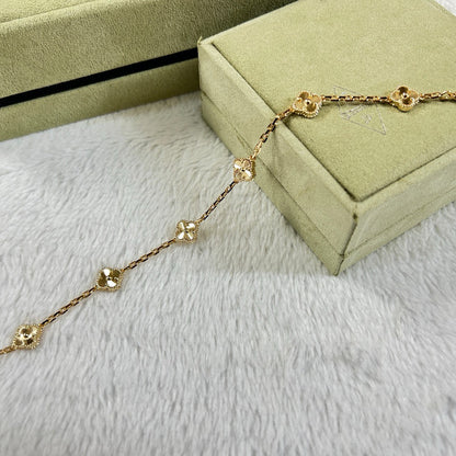 [LUCKY LOVE]CLOVER 6 MOTIF DIAMOND BRACELET