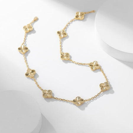 [LUCKY LOVE]CLOVER 10 MOTIFS LASER NECKLACE
