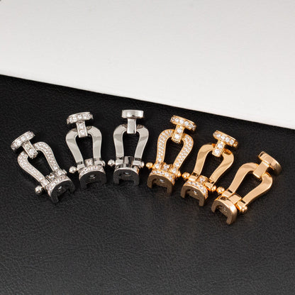 [LUCKY LOVE]FORCE LARGE HORSESHOE FULL DIAMOND BRACELET GOLD