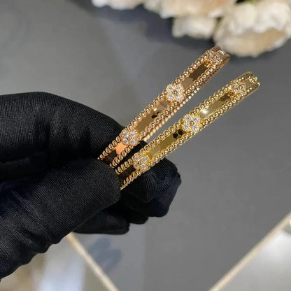 [LUCKY LOVE]CLOVER BRACELET 4MM DIAMONDS