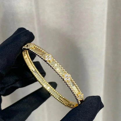[LUCKY LOVE]CLOVER BRACELET 4MM DIAMONDS
