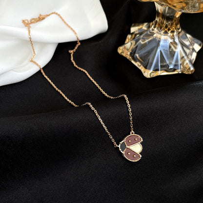 [LUCKY LOVE]LUCKY  CARNELIANS LADYBUG NECKLACE
