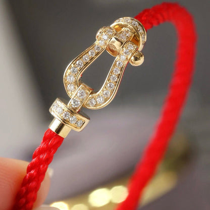 [LUCKY LOVE]FORCE LARGE HORSESHOE FULL DIAMOND BRACELET GOLD