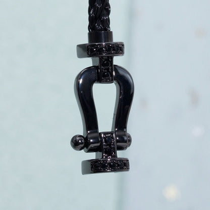 [LUCKY LOVE]FORCE LARGE SERIES HORSESHOE BLACK SAMURAI BRACELET
