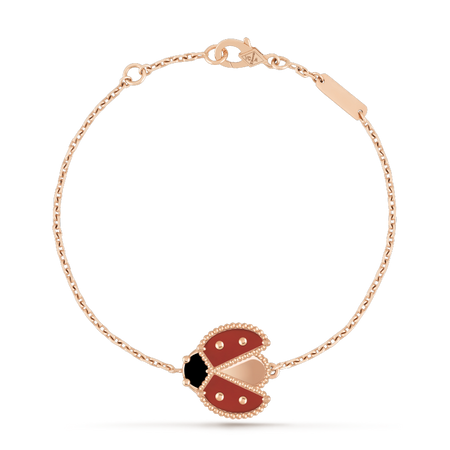 [LUCKY LOVE]LUCKY SPRING 1 MOTIF PINK GOLD BRACELET