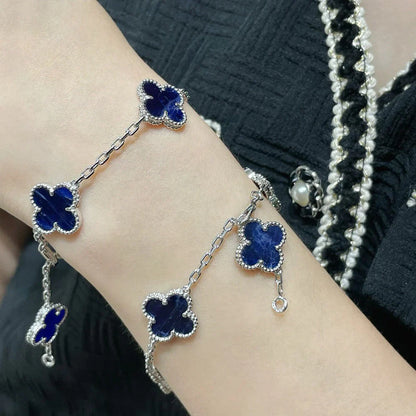 [LUCKY LOVE]CLOVER 5 MOTIF PIETERSITE BRACELET COLLECTION