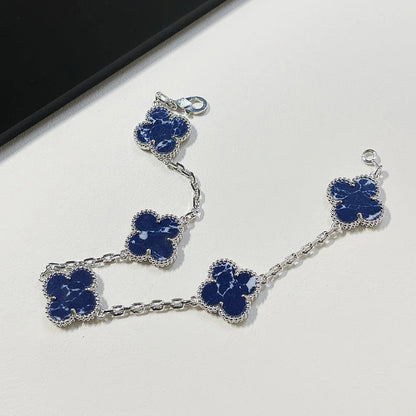 [LUCKY LOVE]CLOVER 5 MOTIF PIETERSITE BRACELET COLLECTION