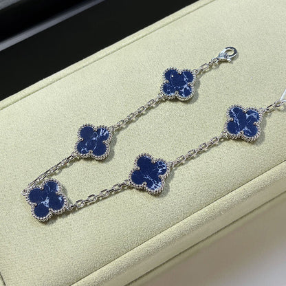 [LUCKY LOVE]CLOVER 5 MOTIF PIETERSITE BRACELET COLLECTION