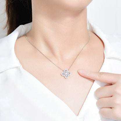 [LUCKY LOVE]LOOP NECKLACE FULL MOTIF DIAMOND 16MM MULTIPLE COLORS
