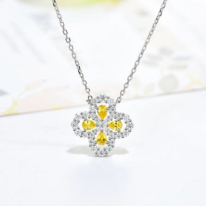 [LUCKY LOVE]LOOP NECKLACE FULL MOTIF DIAMOND 16MM MULTIPLE COLORS