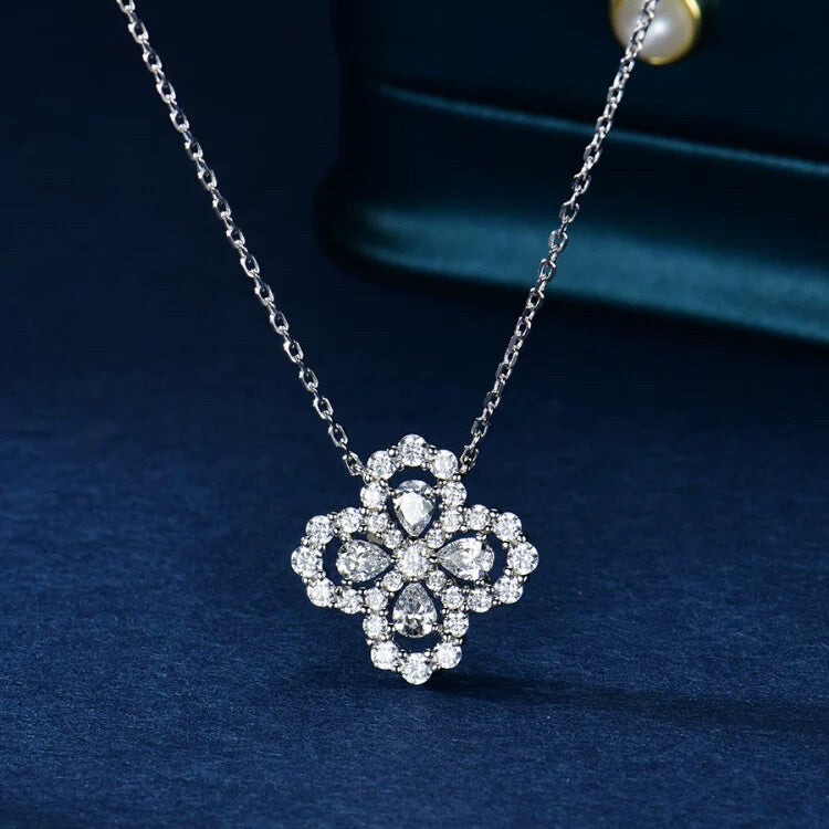 [LUCKY LOVE]LOOP NECKLACE FULL MOTIF DIAMOND 16MM MULTIPLE COLORS