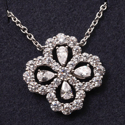 [LUCKY LOVE]LOOP NECKLACE FULL MOTIF DIAMOND 16MM MULTIPLE COLORS