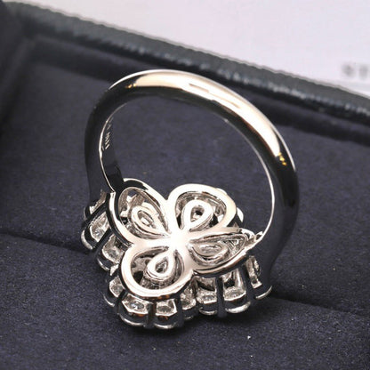 [LUCKY LOVE]LOOP RING FULL MOTIF DIAMOND 16MM SILVE