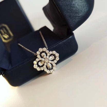 [LUCKY LOVE]LOOP NECKLACE FULL MOTIF DIAMOND 16MM MULTIPLE COLORS
