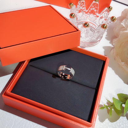 [LUCKY LOVE]H RING FULL DIAMOND