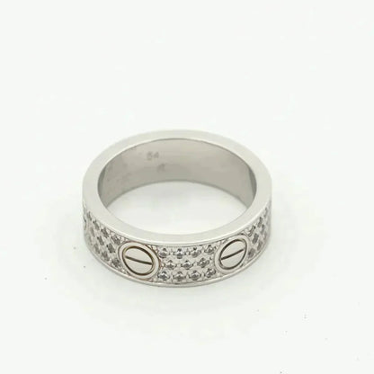 [LUCKY LOVE]LOVE RING 5.5MM DIAMONDS PAVED
