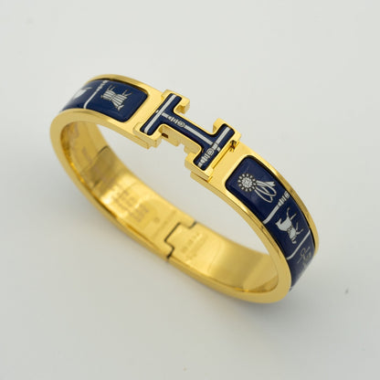[LUCKY LOVE]H BRACELET BLUE CERAMIC