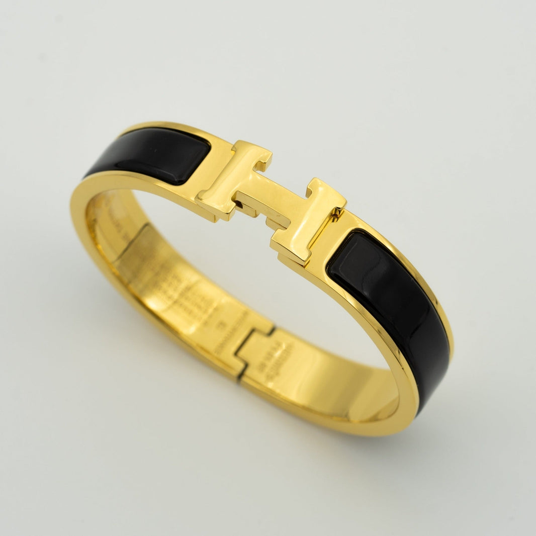 [LUCKY LOVE]H BLACK BRACELET