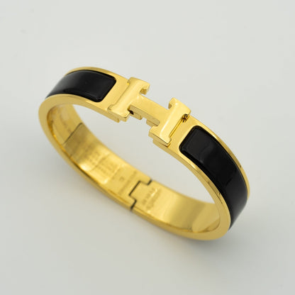 [LUCKY LOVE]H BLACK BRACELET